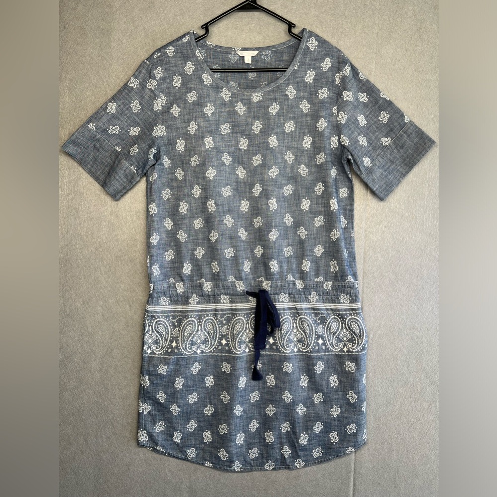Gap Women's Chambray Dress Light Blue Size Small